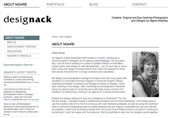 Designack.com - About Ngaire